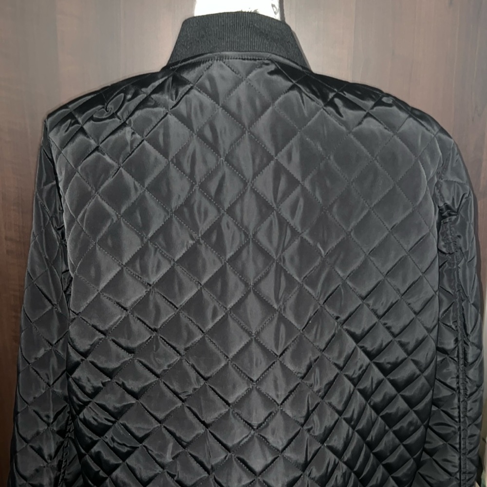 Women's Levi's Diamond Quilted Black Bomber Jacket, Size: X-Large - Picture 6 of 13